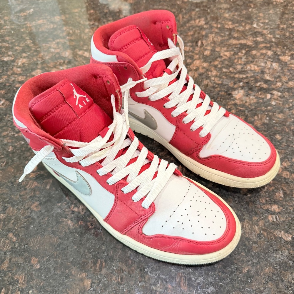 Nike Air Jordan 1 Retro High Nouveau Gym Red Silver 332550-602 Mens 10.5